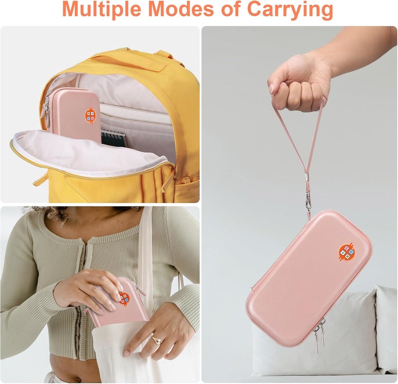 Canboc Carrying Case for Texas Instruments TI-30XS/ TI-36X Pro MultiView Scientific Calculator, Mesh Bag fit Cable, Batteries, Pens and Other Accessories, Rose Gold+Black (Case Only) - Image 3